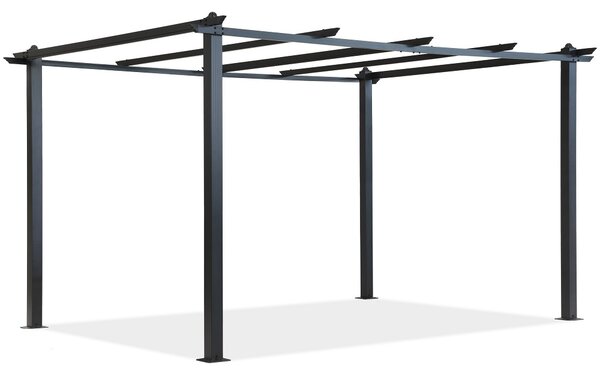 Barbados 3 x 4 m antracit Garden Point fém kerti pergola kerete