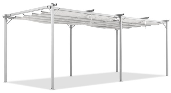 Fehér La Palma 3x6m Garden Point terasz pergola