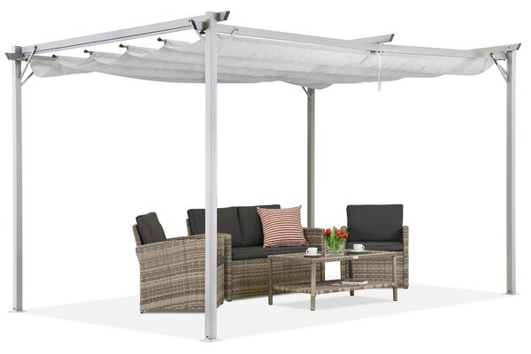 Fehér La Palma 3x3m Garden Point terasz pergola