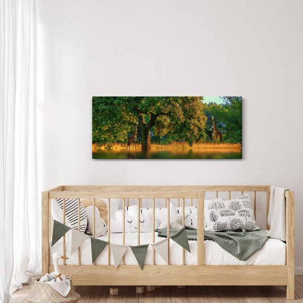 Zsiráf a természetben képe (120x50 cm)