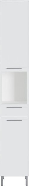 Fehér magas fürdőszoba szekrény 30x190 cm Arvada – Germania