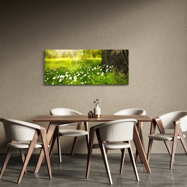 Tisztás és a virágok képe (120x50 cm)