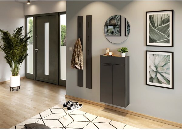 Antracitszürke szekrény 56x97x22 cm Ameca – Germania