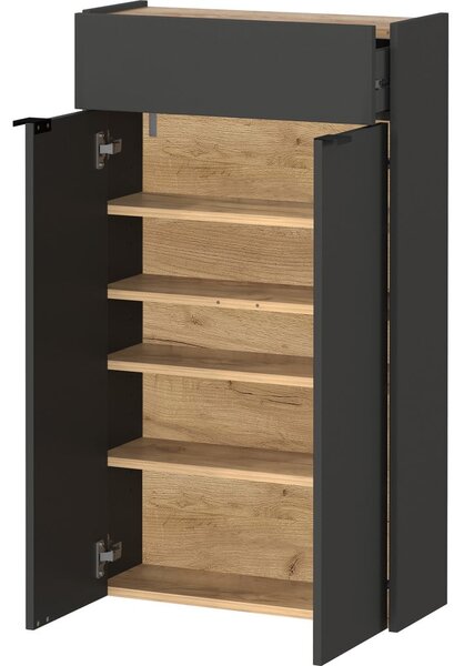 Antracitszürke szekrény 56x97x22 cm Ameca – Germania