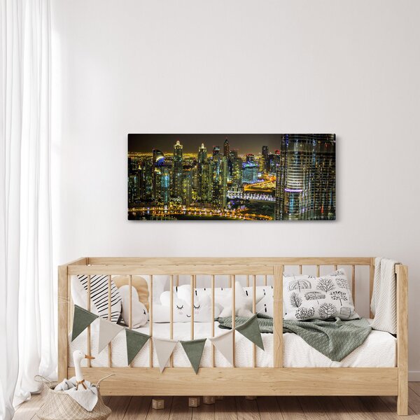 Éjszakai város képe (120x50 cm)