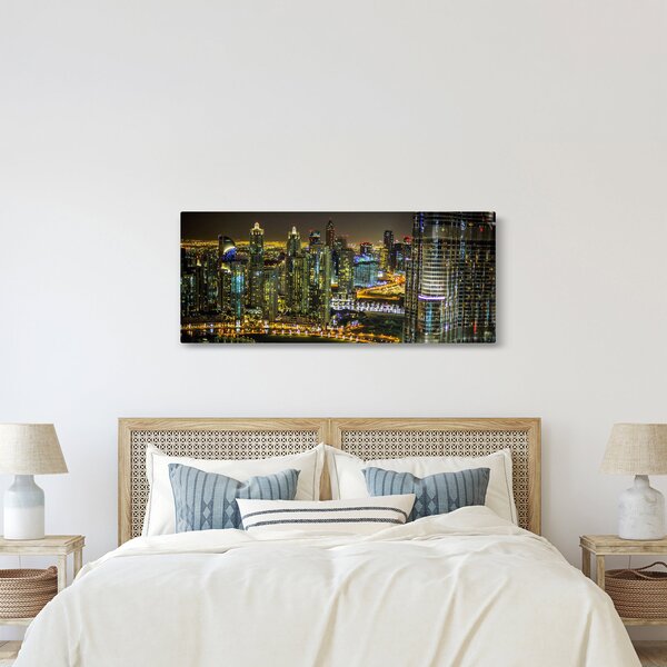 Éjszakai város képe (120x50 cm)