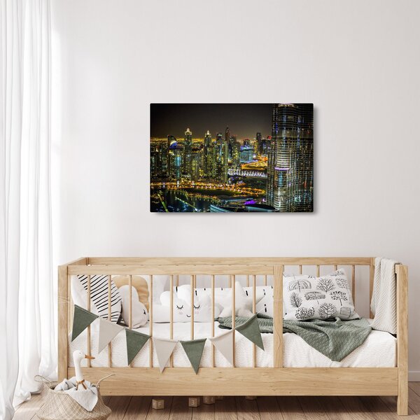Éjszakai város képe (90x60 cm)