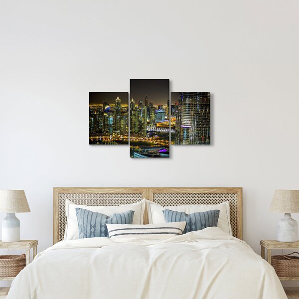 Éjszakai város képe (90x60 cm)