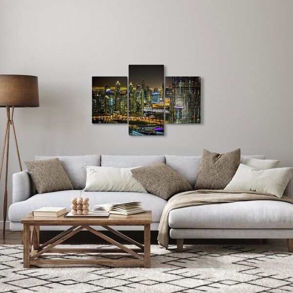 Éjszakai város képe (90x60 cm)