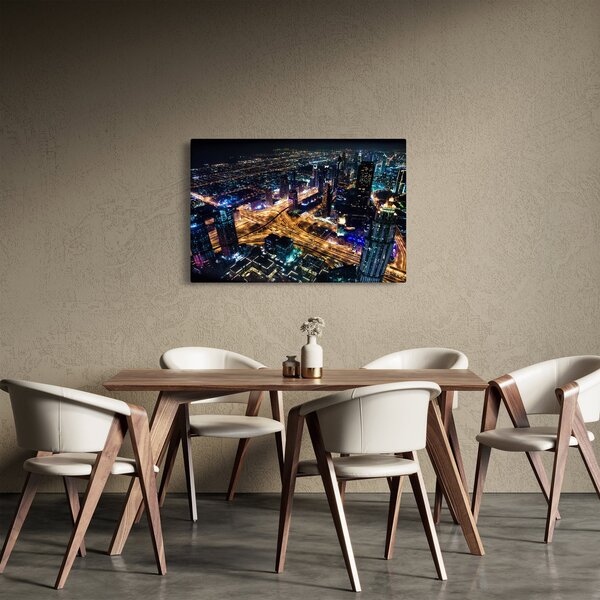 Éjszakai város képe (90x60 cm)