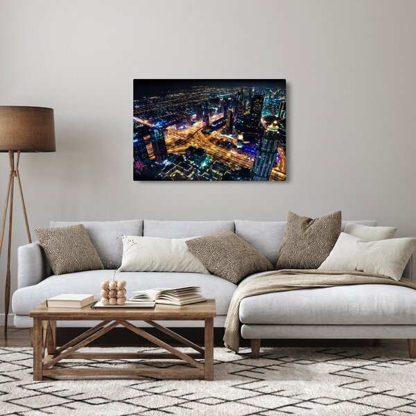 Éjszakai város képe (90x60 cm)