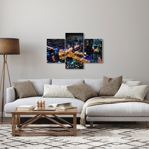 Éjszakai város képe (90x60 cm)