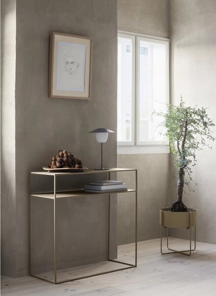 Bézs fém konzolasztal 35x85 cm Fera – Blomus