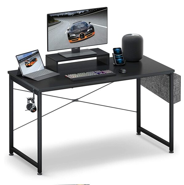 Vigor IA-01-BL számítógépasztal monitor és fejhallgató tartóval 120 x 60 x 75 cm fekete