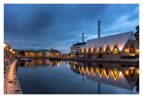 Vízcsatorna képe - Göteborg (90x60 cm)