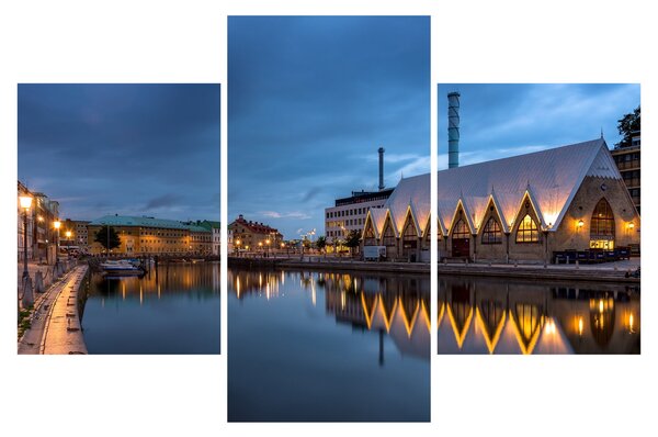 Vízcsatorna képe - Göteborg (90x60 cm)