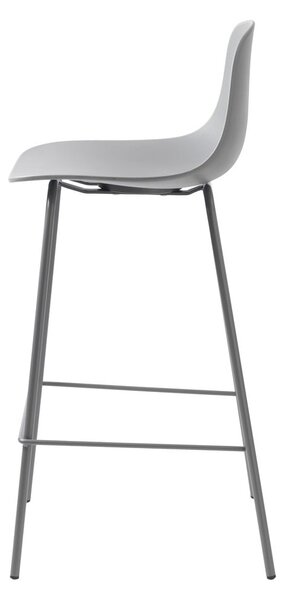 Szürke műanyag bárszék (ülésmagasság 67,5 cm) Whitby – Unique Furniture