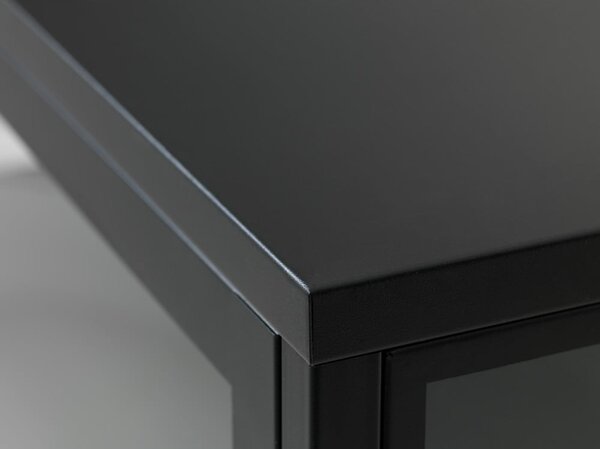 Fekete fém TV-állvány 132x52 cm Carmel – Unique Furniture