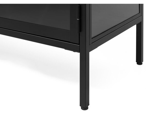 Fekete fém TV-állvány 132x52 cm Carmel – Unique Furniture
