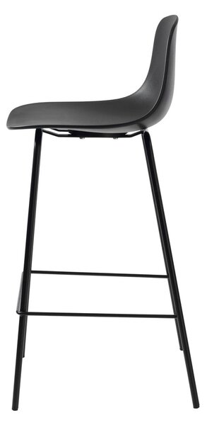 Fekete műanyag bárszék (ülésmagasság 67,5 cm) Whitby – Unique Furniture