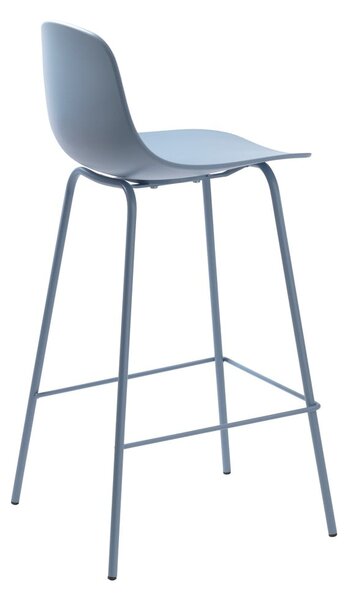 Világoskék műanyag bárszék (ülésmagasság 67,5 cm) Whitby – Unique Furniture