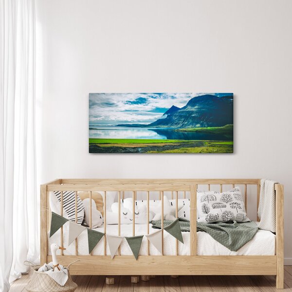 Egy tó hegyekkel képe (120x50 cm)