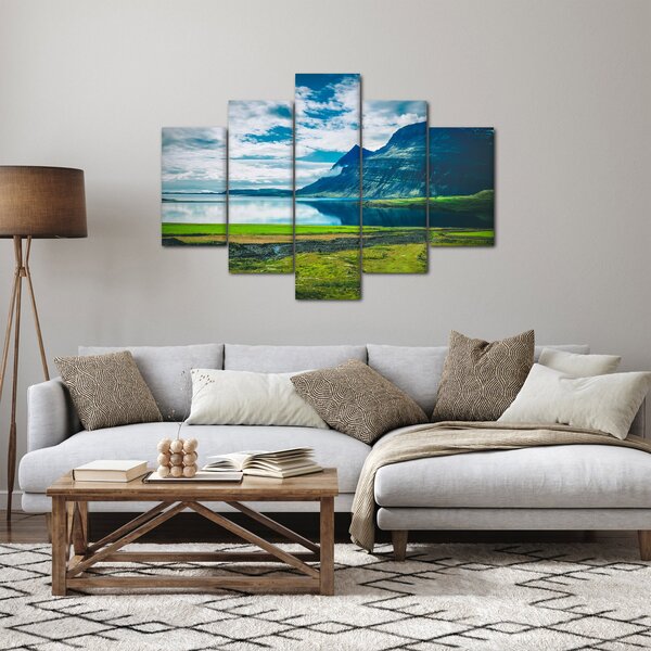 Egy tó hegyekkel képe (150x105 cm)