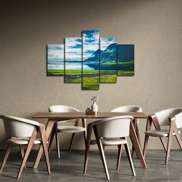 Egy tó hegyekkel képe (150x105 cm)