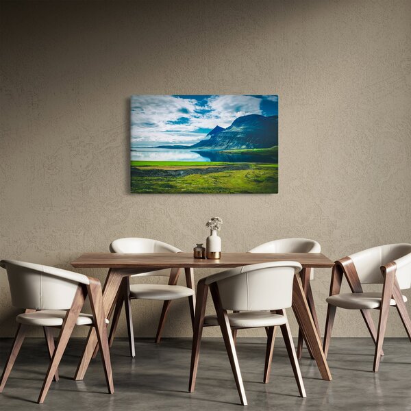 Egy tó hegyekkel képe (90x60 cm)