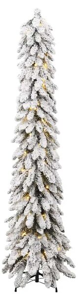 Megvilágított műkarácsonyfa 100 LED-del és hóval 180 cm