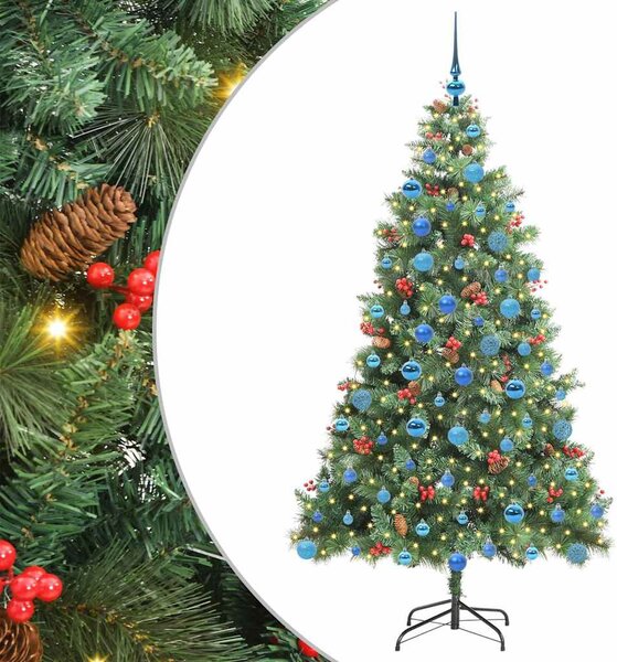 Mű karácsonyfa 300 LED Meleg fehér PVC és fém Zöld