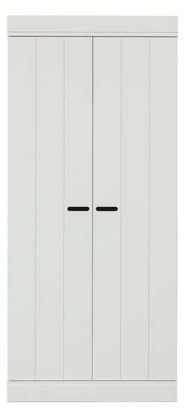 Fehér borovi fenyő ruhásszekrény 77x175 cm Connect – WOOOD