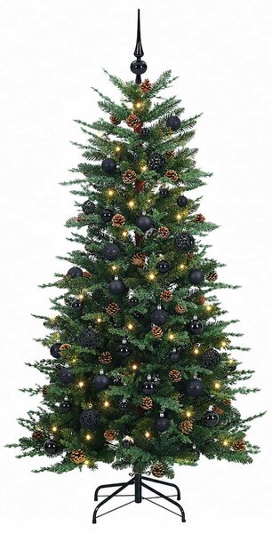Műanyag Hajtogatós Karácsonyfa 150 cm 150 LED Meleg fehér