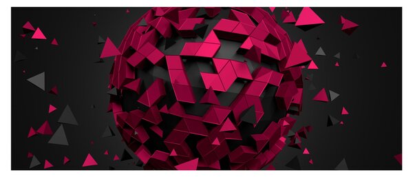A 3D absztrakció képe (120x50 cm)