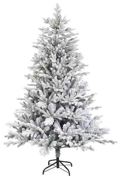 Műfenyő gömbökkel 180 cm 300 LED Meleg fehér PVC és fém