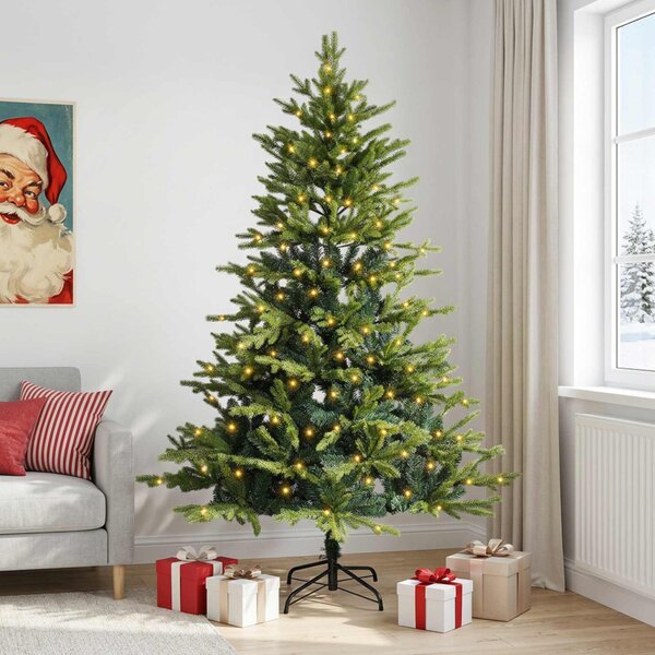 Műanyag Hajtogatós Karácsonyfa 210 cm 300 LED Meleg fehér