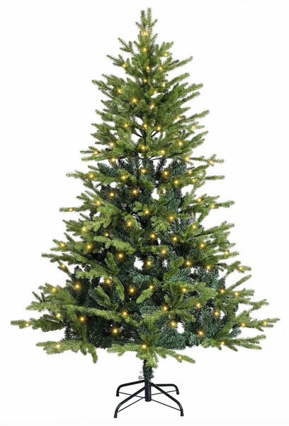 Műanyag Hajtogatós Karácsonyfa 210 cm 300 LED Meleg fehér