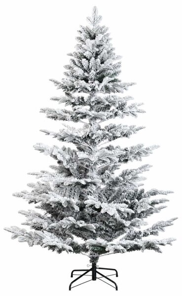 Műkarácsonyfa gömbbel 180 cm 300 LED Meleg fehér PE és PVC