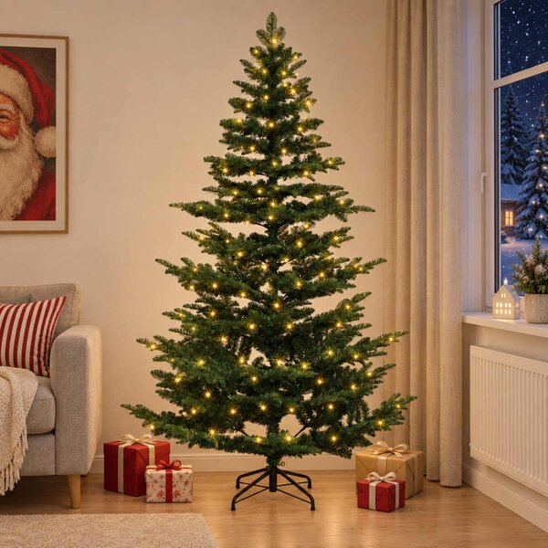 Műanyag Hajtogatós Karácsonyfa 120 cm 150 LED Meleg fehér