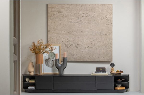 Fekete borovi fenyő moduláris TV-állvány 78x40 cm Finca – WOOOD