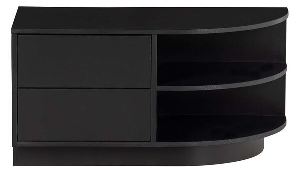 Fekete borovi fenyő moduláris TV-állvány 78x40 cm Finca – WOOOD