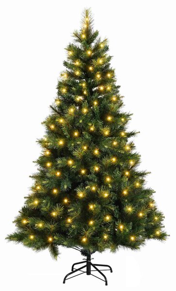 Műanyag Hajtogatós Karácsonyfa 150 cm 150 LED Meleg fehér