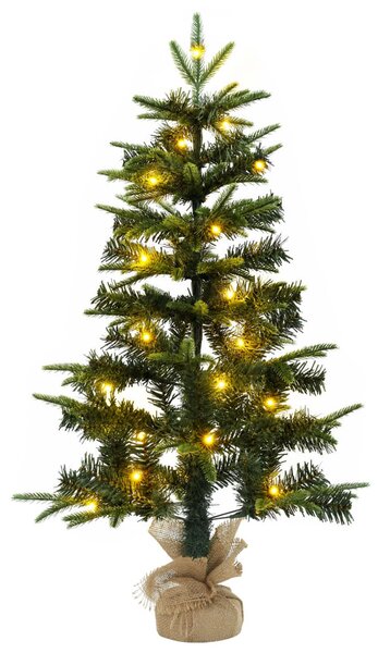 Mini karácsonyfa szett 45 cm 125 LED Meleg fehér PVC és PE Zöld