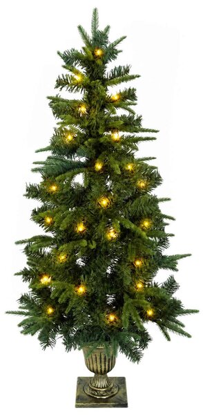 Mini Karácsonyfa 120 cm 100 LED Meleg fehér PVC és PE Zöld