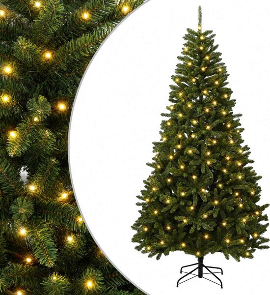 Műanyag Hajtogatós Karácsonyfa 300 cm 1000 LED Meleg fehér acél