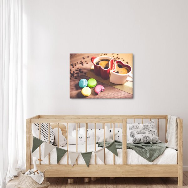 Kávé és a macaroon képe (70x50 cm)