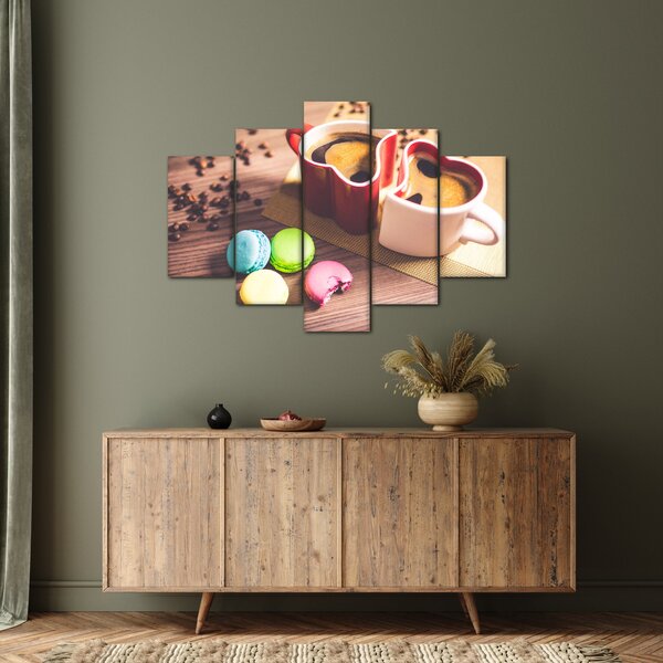 Kávé és a macaroon képe (150x105 cm)
