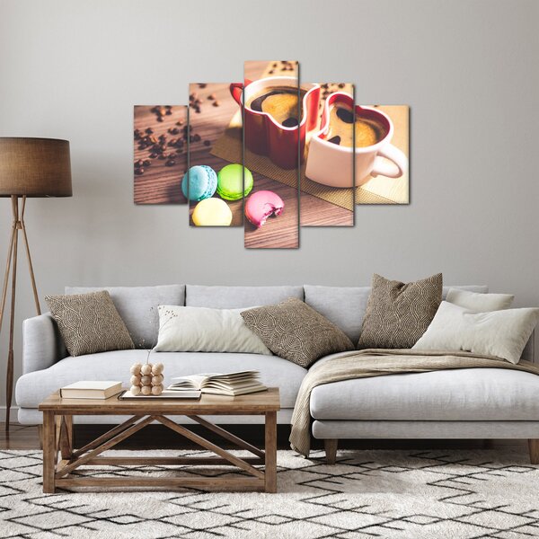 Kávé és a macaroon képe (150x105 cm)