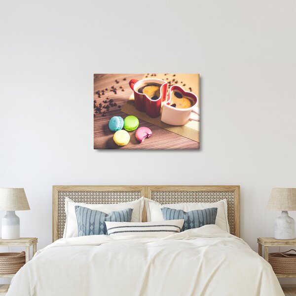 Kávé és a macaroon képe (70x50 cm)