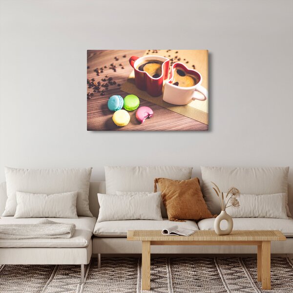 Kávé és a macaroon képe (90x60 cm)